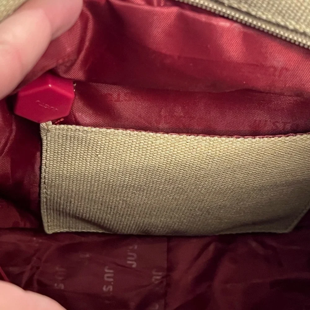 Justo burgundy/tan/brown Tote Handbag - Picture 7 of 9